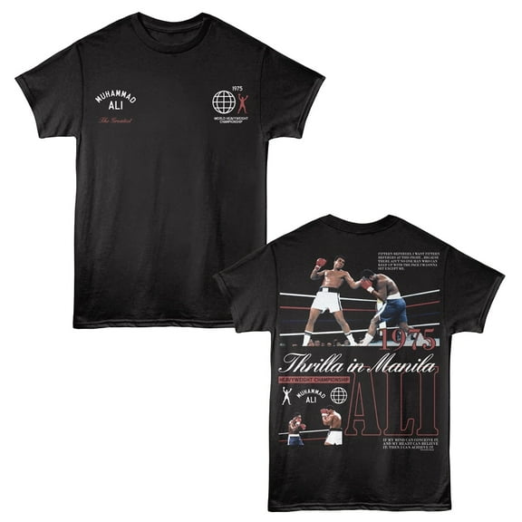 Muhammad Ali Thrilla in Manila Championship Men's T Shirt (Black, Big&Tall3XLT)
