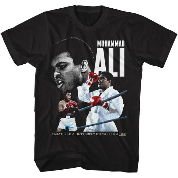 Muhammad Ali Triple Ali Black Adult T-Shirt M