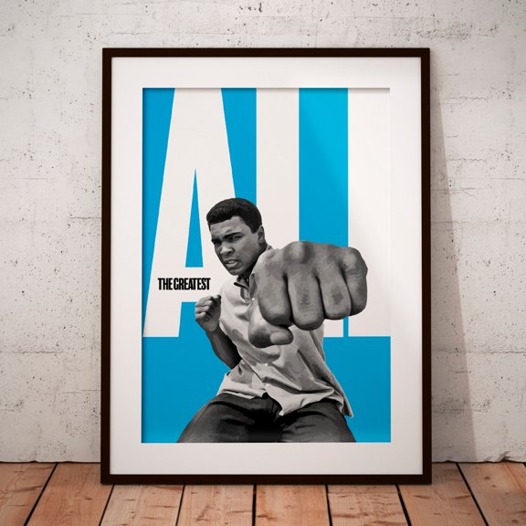 Muhammad Ali Vector Boxing Poster, The Greatest