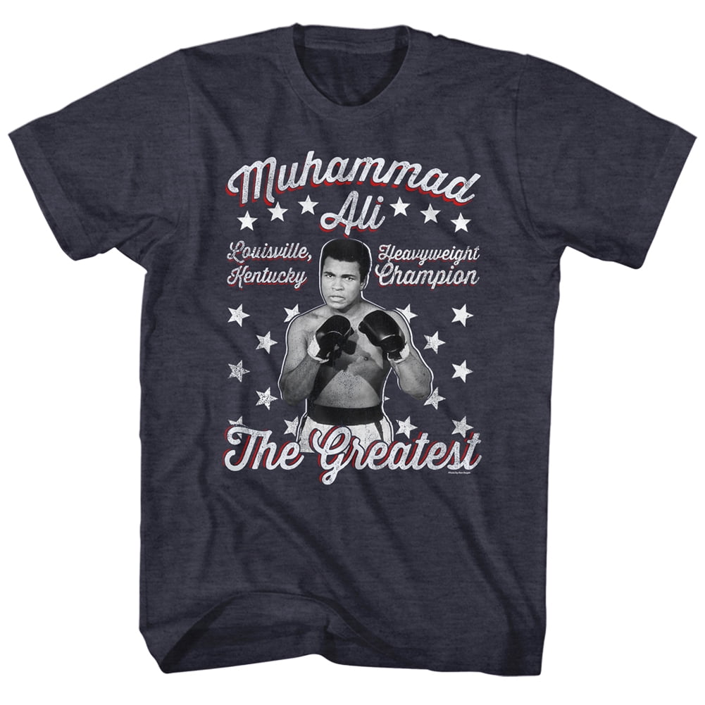 Muhammad Ali Vintage Greatest Navy Heather Adult T-Shirt - Walmart.com