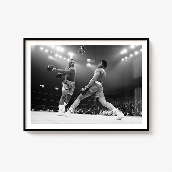 Muhammad Ali Wall Art, Black And White Boxing Poster