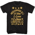 thumbnail image 1 of Muhammad Ali Win Loss Draw Black Adult Classic T-Shirt, 1 of 2