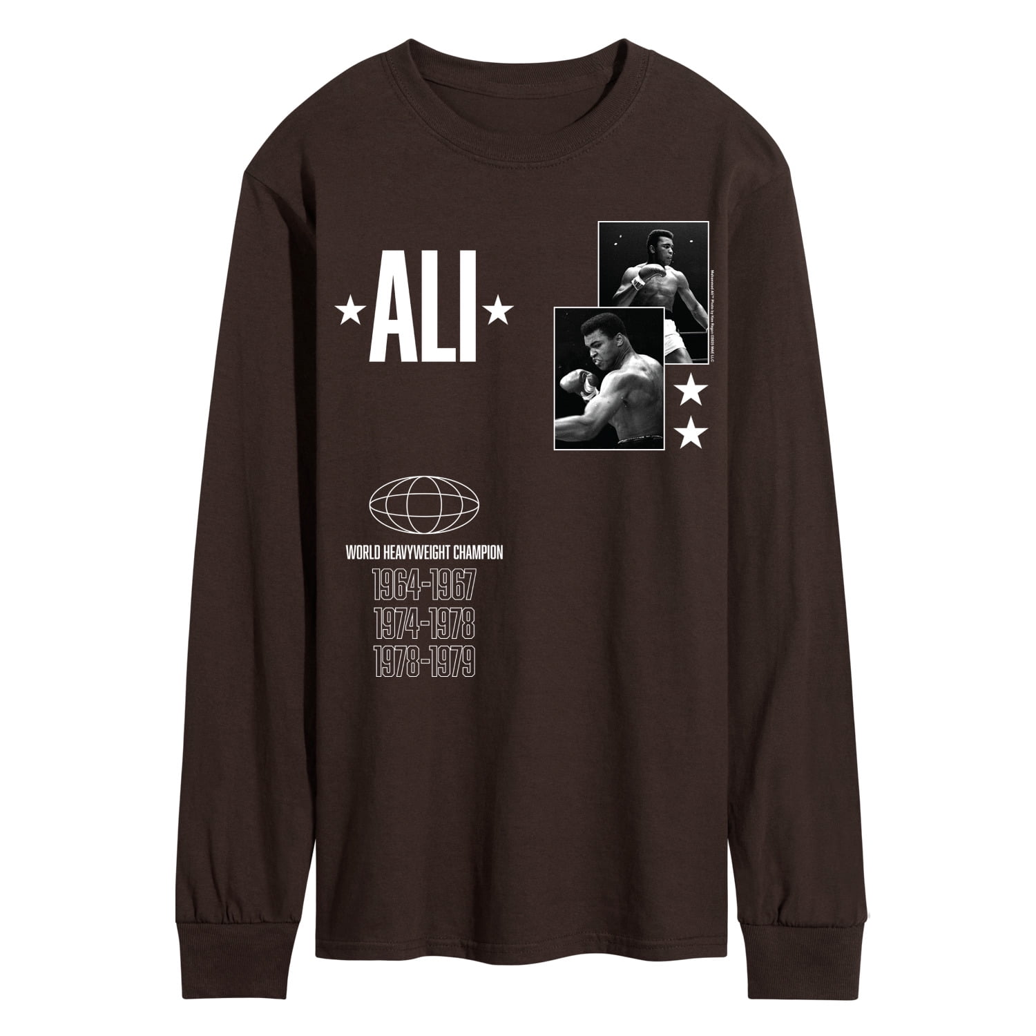 Muhammad Ali - World Heavyweight Champion - Men's Long Sleeve Graphic T ...