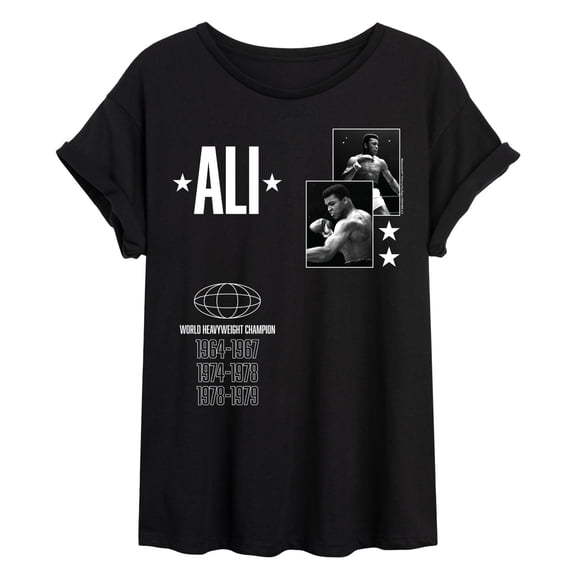 Muhammad Ali - World Heavyweight Champion - Women's Oversized Graphic T-Shirt