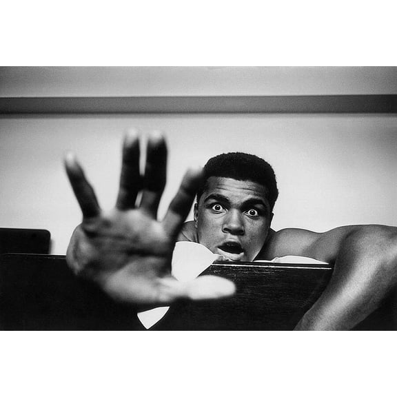 Muhammad Ali in London for Boxing Match 1963 - 12x18 Inch Laminated Poster - Stunning Detail and Bold Colors