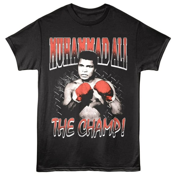 Muhammad Ali the Champ Men's T Shirt (Black, Big&TallLT)