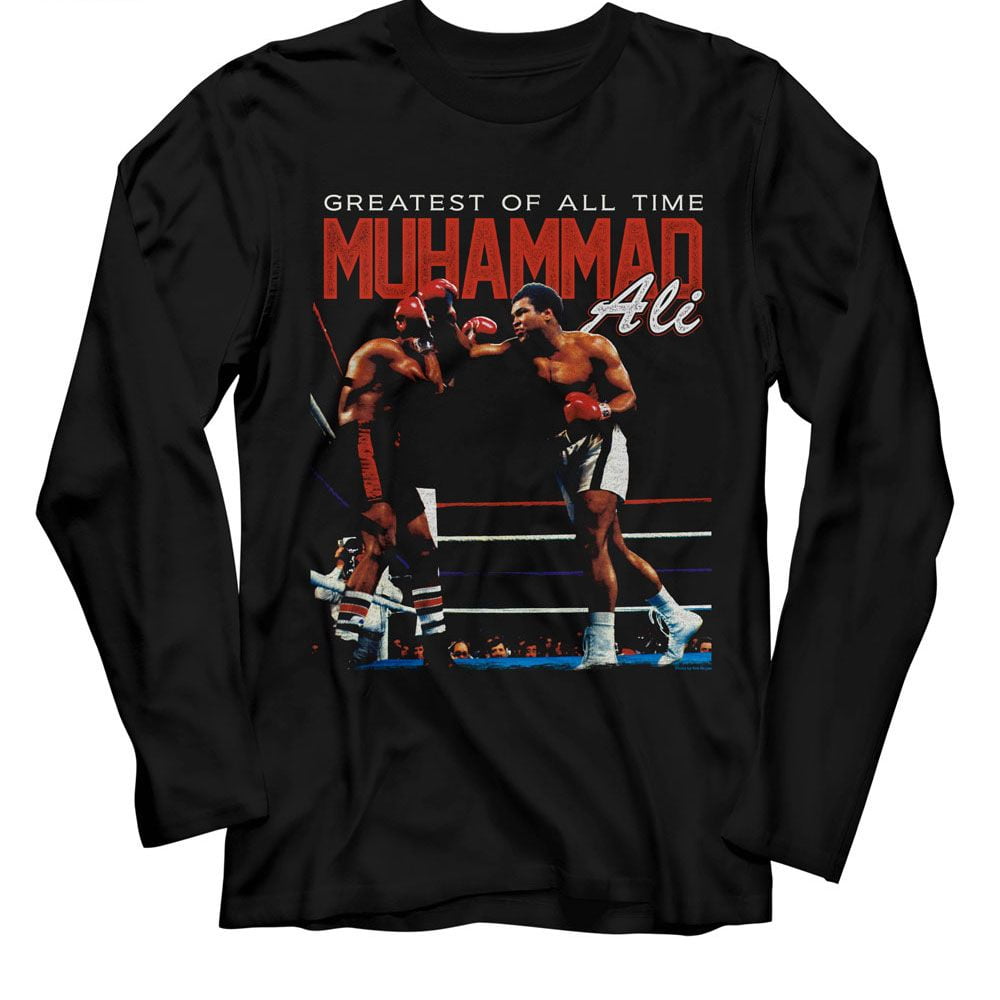 Muhammad Ali v Joe Frazier Greatest GOAT Boxing Ring Men's Long Sleeve ...
