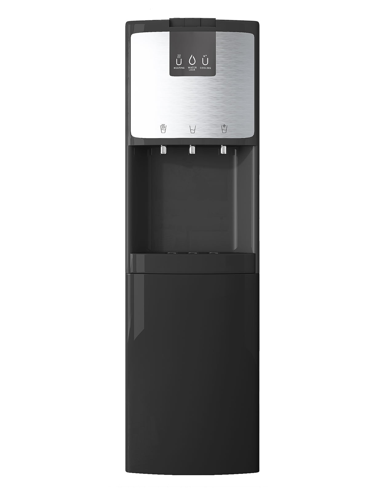 Muhub Bottom Loading Water Dispenser,Hot/Cold/Room Temperature,Holds 3 or 5 Gallon Bottle (Black)