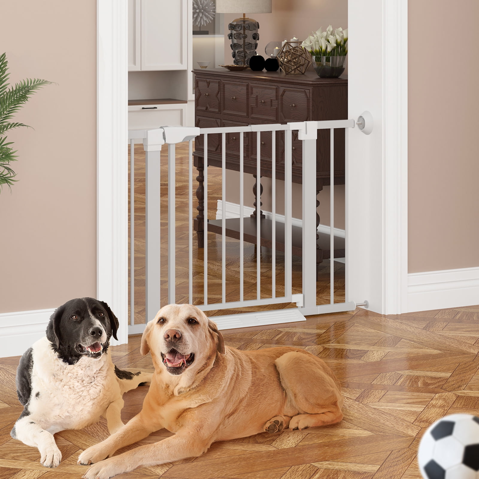 Muhub Dog Gate for Inside,29"H Pet Gate for Doorway, 35.04"37.79" Wide
