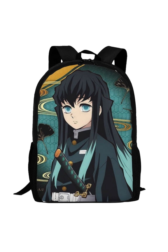 Muichiro Tokito Backpack,3d Print Laptop Backpack Lightweight Casual Daypack Bookbag Multi-Function Travel Backpack 16.5 In