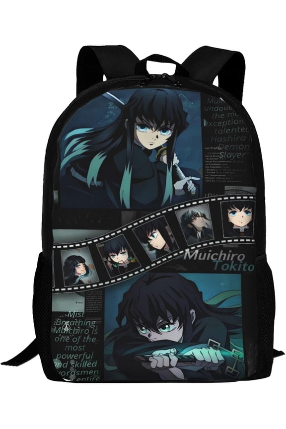 Muichiro Tokito Backpack,3d Print Laptop Backpack Lightweight Casual Daypack Bookbag Multi-Function Travel Backpack 16.5 In