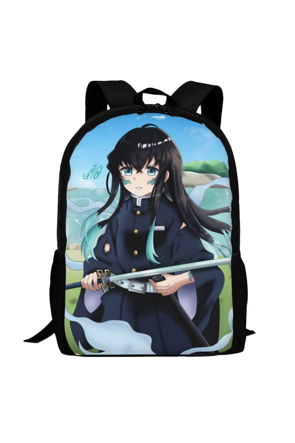 Muichiro Tokito Backpack,3d Print Laptop Backpack Lightweight Casual Daypack Bookbag Multi-Function Travel Backpack 16.5 In