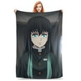 thumbnail image 1 of Muichiro Tokito  Flannel Throw Blankets Anime Demon Slayer Blanket for Sofa Office Warm Bedspread,gitf, 1 of 10