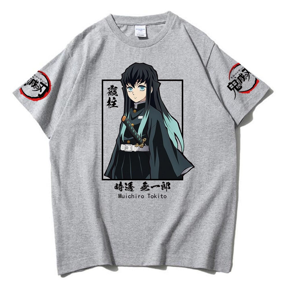 Muichiro Tokito X Mitsuri Kanroji Demon Slayer Kimetsu No Yaiba Unisex T- Shirt - Teeruto