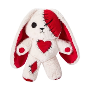 Muimray Cute Goth Bunny Plush Creepy Bunny Stuffed Animal Toy Gothic Plush Horror Rabbit