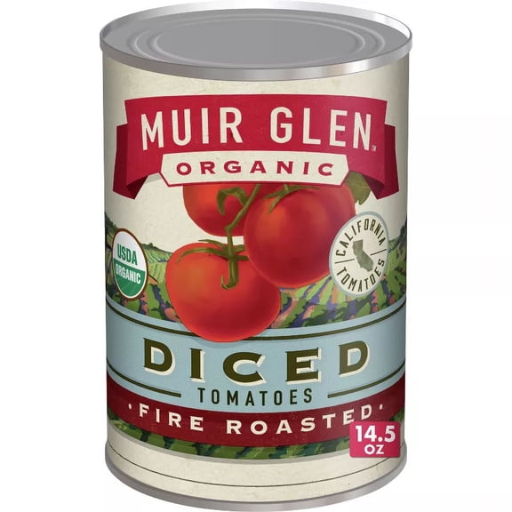 Muir Glen Fire Roasted Diced Tomatoes 14oz (Pack of 8)