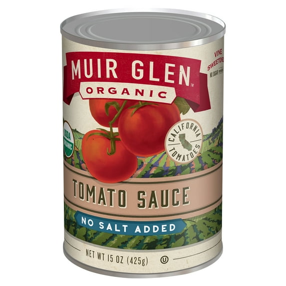 Muir Glen No Salt Added Tomato Sauce 15 oz (Pack Of 12)