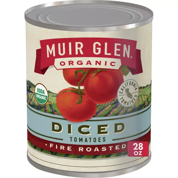 Muir Glen Organic Diced Fire Roasted Tomatoes 28oz (Pack of 2)