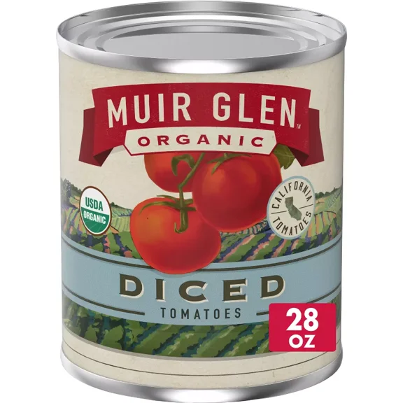 Muir Glen Organic Diced Tomato 28oz (Pack of 6)