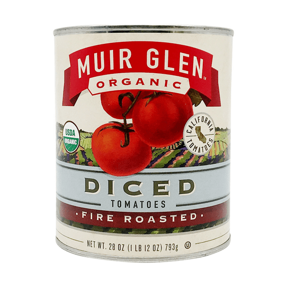 Muir Glen Organic Fire Roasted Diced Tomatoes, 28 oz [Pack of 12]