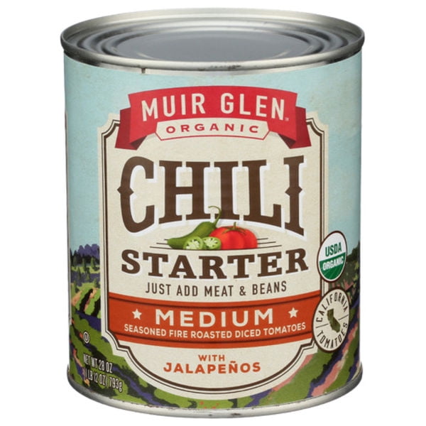 Muir Glen Organic Medium Chili Starter with Jalapenos 28 oz Package May Vary