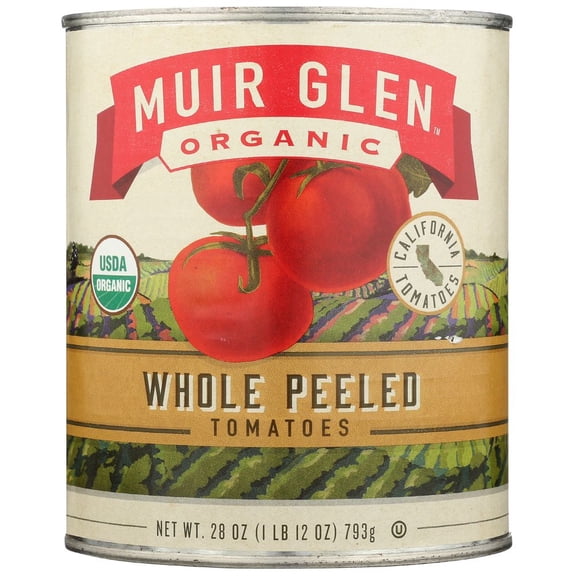 Muir Glen Organic Whole PeeledTomato, 28 Ounce -- 12 per Case.