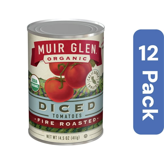Muir Glen Roasted Diced Tomatoes 14.5 oz (Pack of 12)