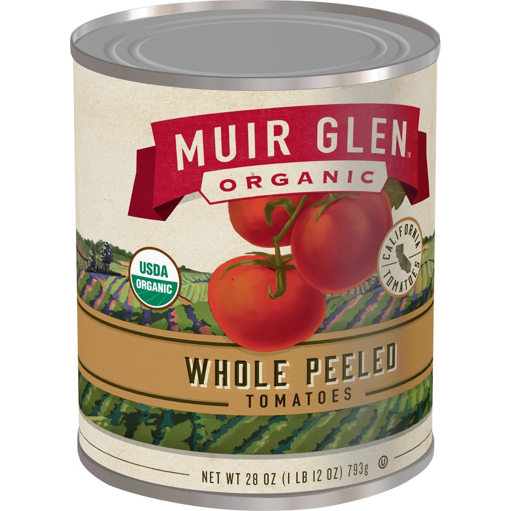 Muir Glen Whole Peeled Tomatoes 28oz (Pack of 8)