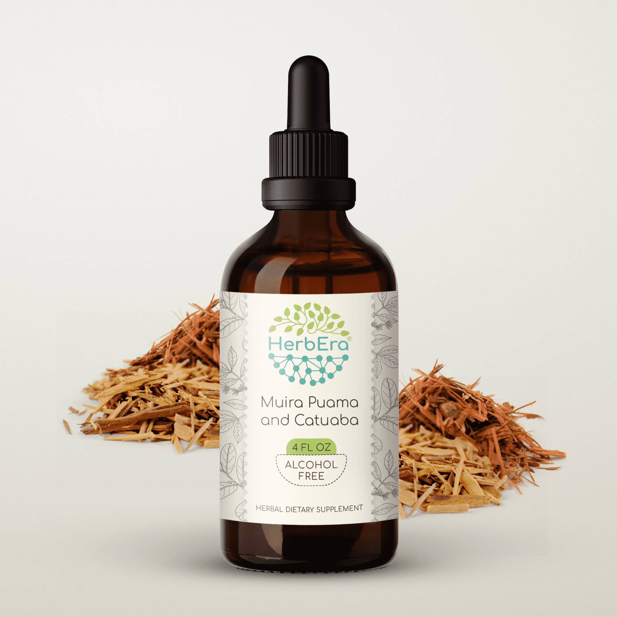 Muira Puama and Catuaba AlcoholFREE Herbal Extract Tincture, Super