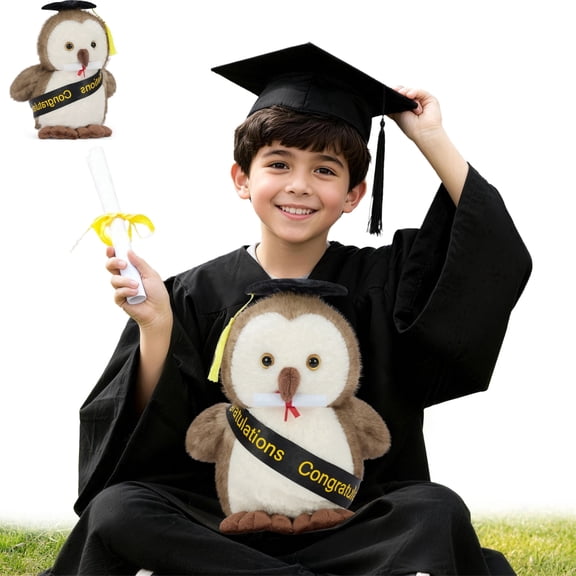 Muiteiur 12" Owl Stuffed Animal 2026 Graduation Season Owl Plush Toy
