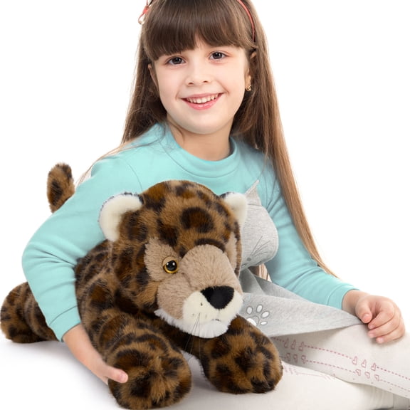 Muiteiur 16 Inch Cheetah Stuffed Animal, Soft Plush Leopard Toy for Kids