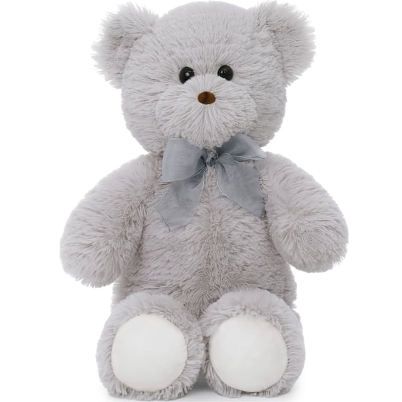 Muiteiur 17.7" Teddy Bear Plush Toy Cuddly Gray Bear Stuffed Animal