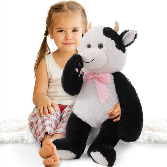 Muiteiur 24" Cow Stuffed Animal Cow Body Pillow Plush Toy