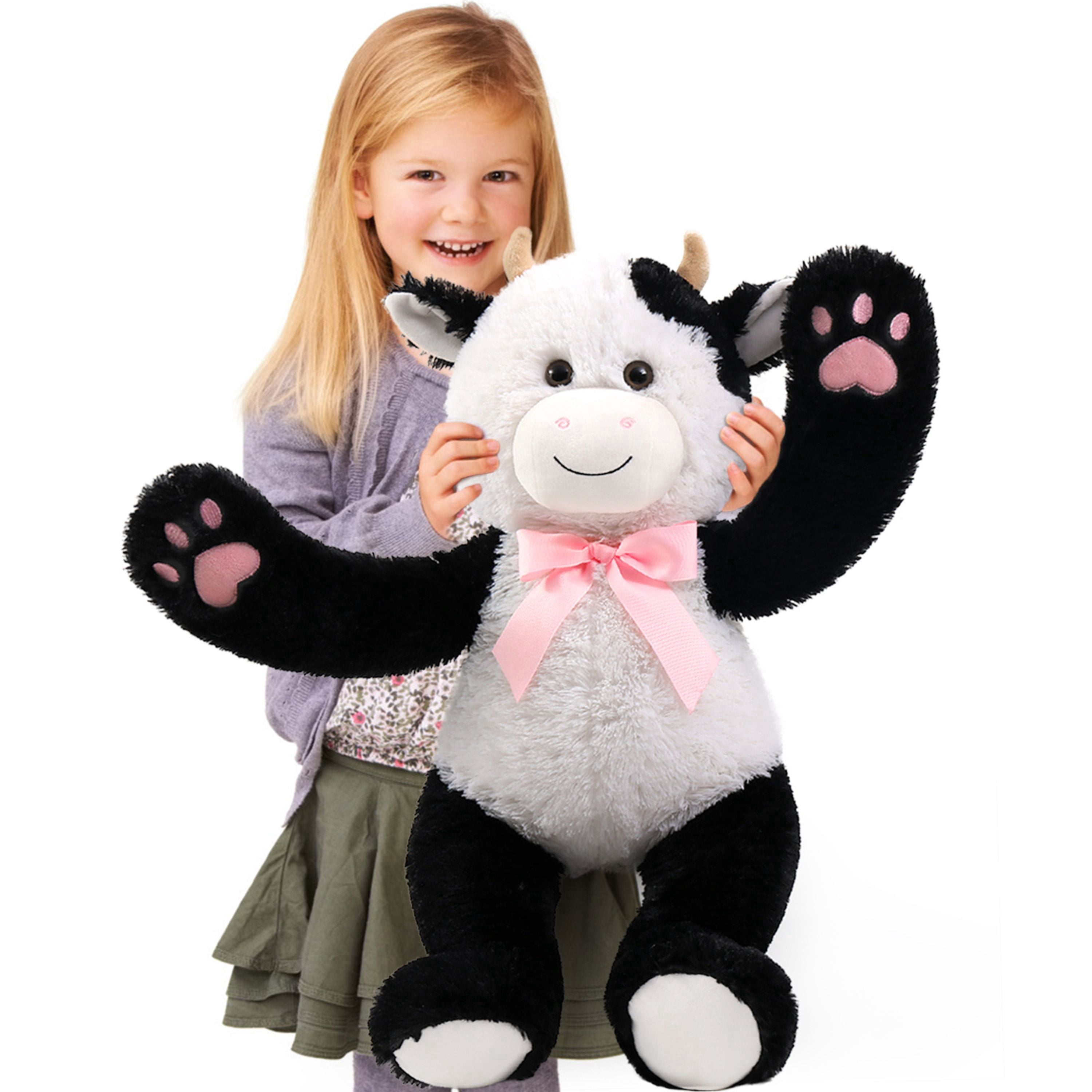 Muiteiur 24" Cow Stuffed Animal Cow Body Pillow Plush Toy