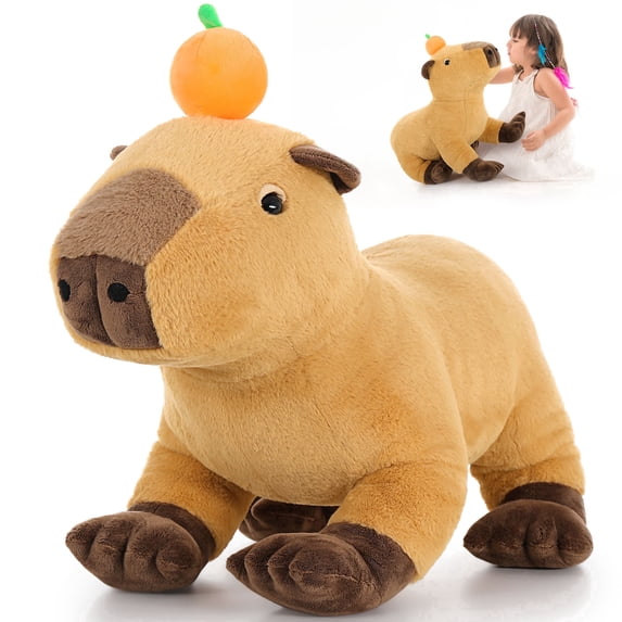 Muiteiur Large Capybara Plush Toy 23.6" Capybara Stuffed Animal