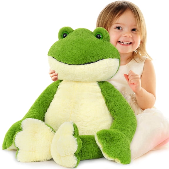 Muiteiur Frog Stuffed Animal 35.5" Giant Frog Plush Toy Frog Body Pillow