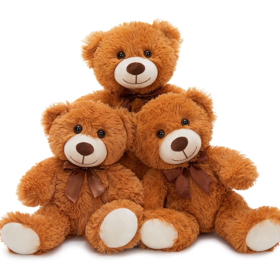 Muiteiur 3PCS Bear Stuffed Animal 13.7" Teddy Bear Plush Toy