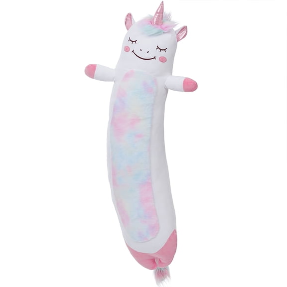 Muiteiur 43.5" Unicorn Stuffed Animal Long Unicorn Plush Pillow with Rainbow Hair