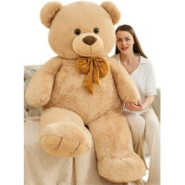 Big Plush 4 Foot Teddy Bear Extra Soft 48 inch Beige Tan Jumbo Stuffed Animal Walmart