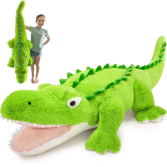 Muiteiur 51" Large Stuffed Animal Alligator Plush Crocodile Toy