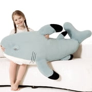 Muiteiur 51.2" Shark Stuffed Animal Large Shark Plush Toy Soft Body Pillow
