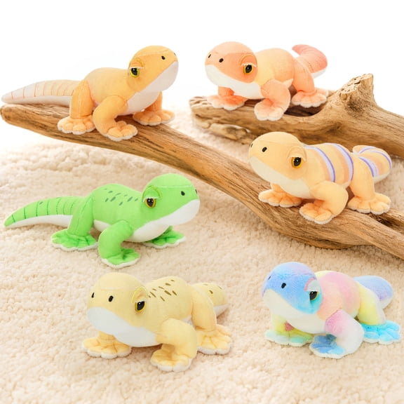 Muiteiur 6 Packs Bulk Stuffed Animals Gecko Stuffed Animals Adorable Lizard Plush Toys