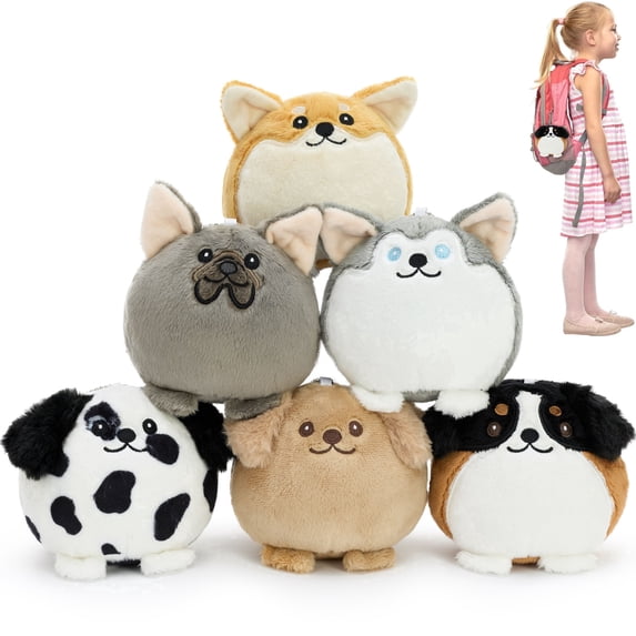 Muiteiur 6Pcs Bulk Stuffed Animal 4" Lovely Plush Dog Stuffed Animal