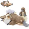 thumbnail image 1 of Muiteiur 6Pcs Platypus Stuffed Animal Set 21.7'' Platypus Plush with 3 Babies, 2 Eggshell, 1 of 9