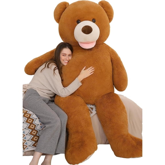Muiteiur 6ft Giant Brown Teddy Bear Plush, 6 Foot Huge Teddy Bears