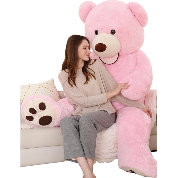Muiteiur 6ft Giant Pink Teddy Bear Plush, 6 Foot Huge Teddy Bears