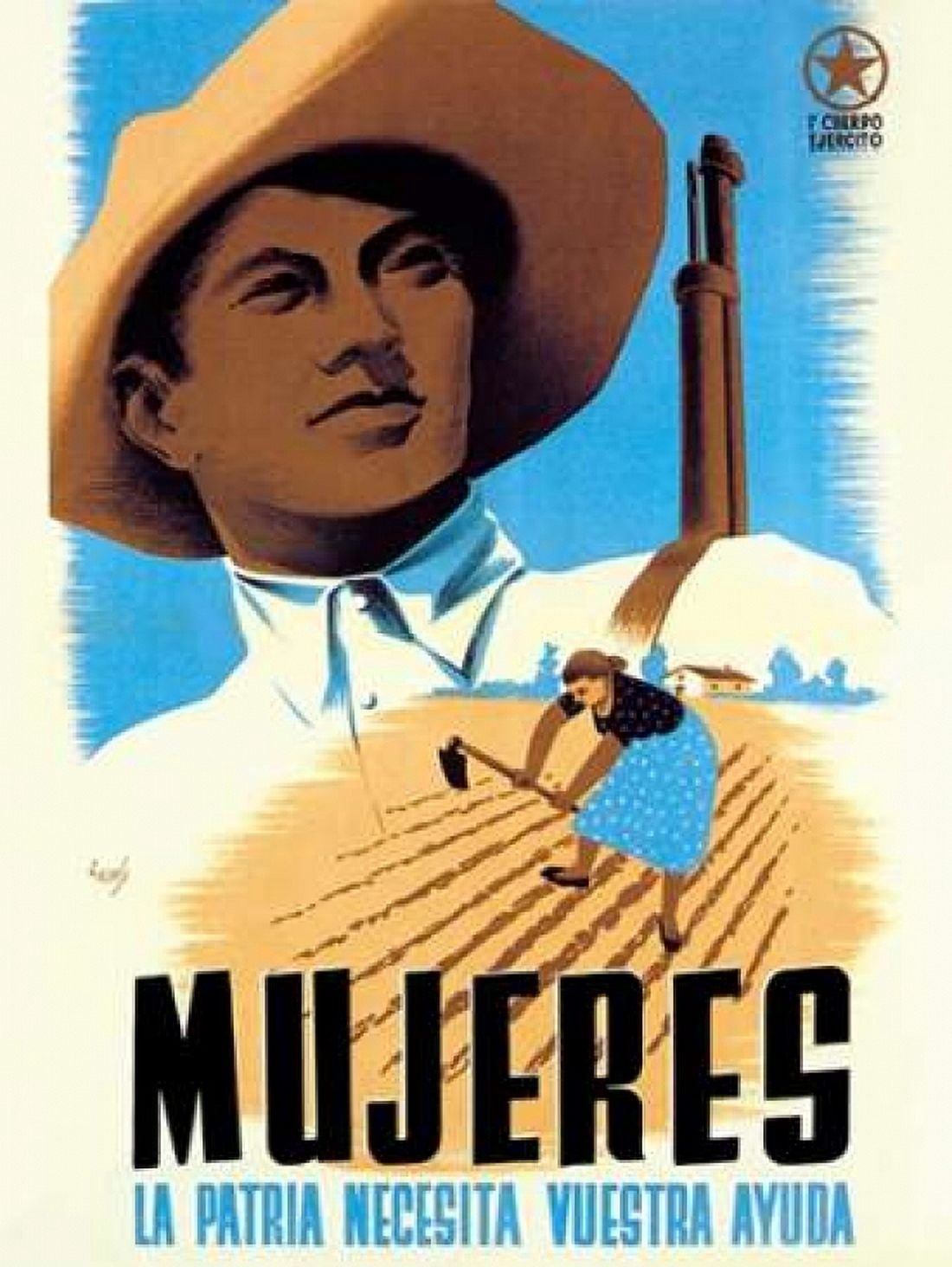 Mujeres La Patria Necesita Vuestra Ayuda Canvas Art - Unknown (18 x 24)