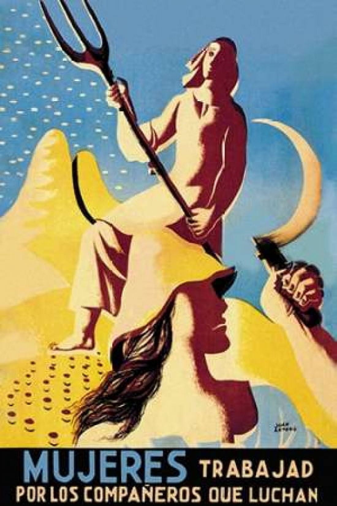 Mujeres Trabajad Por Los Companeros Que Luchan Canvas Art - Unknown (12 x 18)