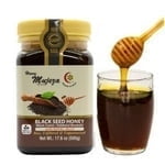 Mujeza Black Seed Honey with Royal Jelly - Not Mixed with Oil or Powder - Gluten Free - Non GMO - Organic Honey - Immune Booster - 100% Natural Raw Honey (500g /17.6oz)
