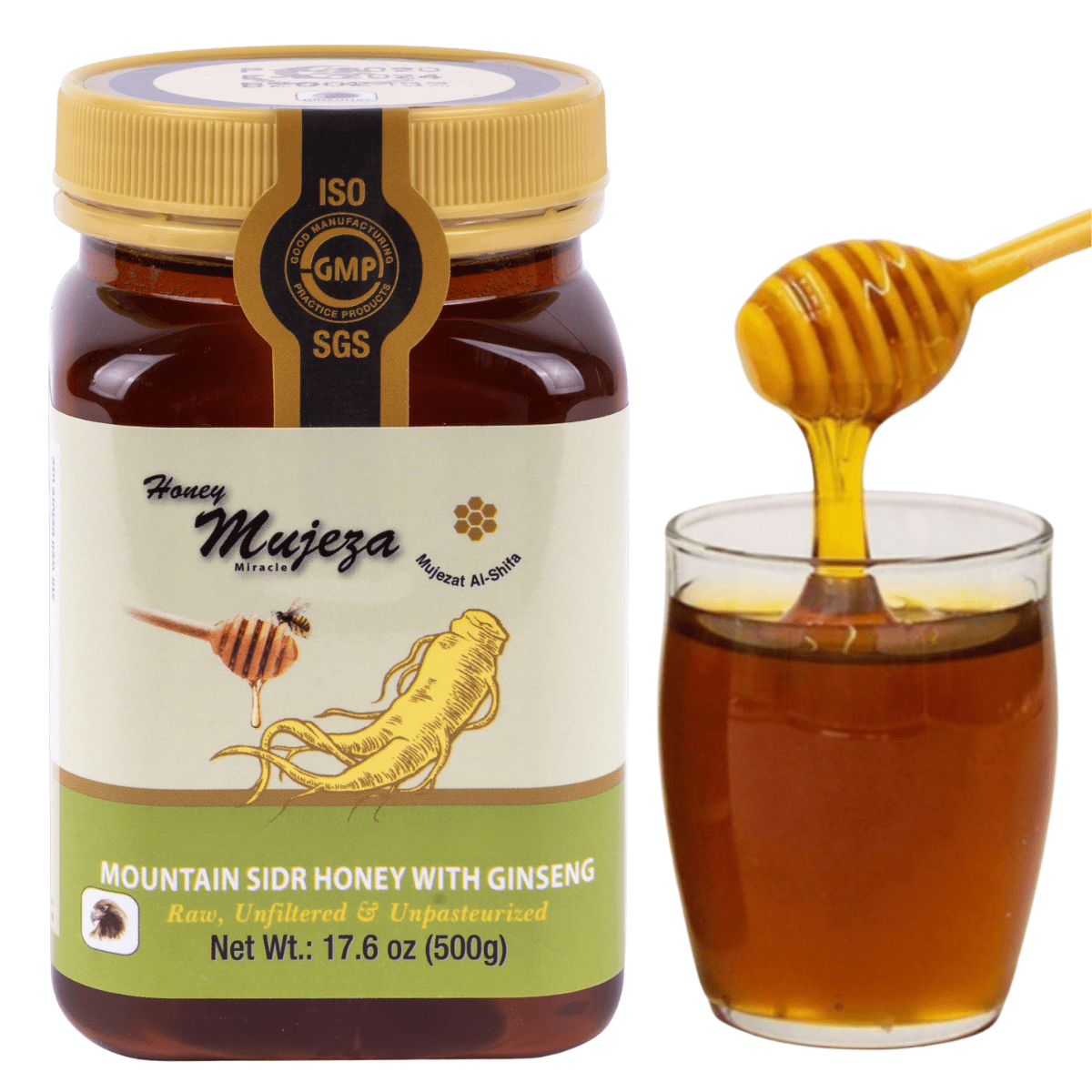 Authentic Sidr Honey - 100% Organic Raw Jujube Honey, Gluten